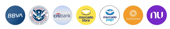 Empresas y entidades gubernamentales que usan validación de identidad digital con biometría de facetec: Citibank, Nubank, Rappi, Mercado Libre y más.